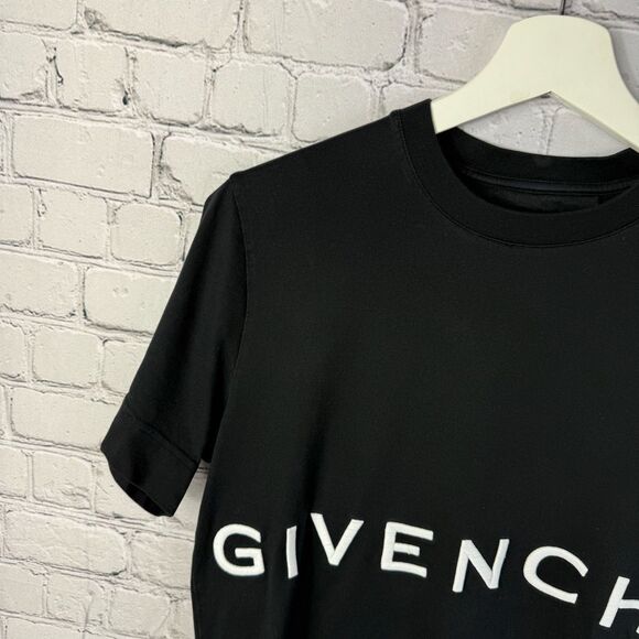 GIVENCHY Logo-Embroidered Cotton-Jersey T-Shirt Size XS - Picture 5 of 12
